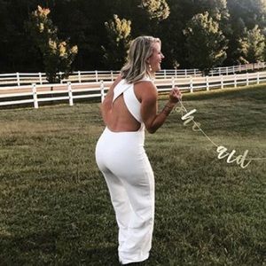 Lulus White Backless Jumpsuit